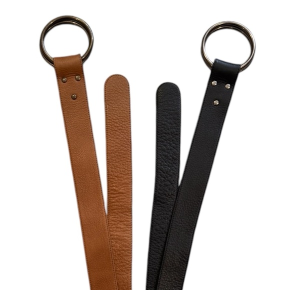 Eileen Fisher Wrap Belt with O-ring Closure Black / Brown - Picture 4 of 12